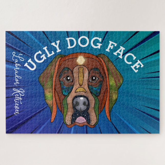 Labrador Retriever ugly dog face 1000 piece Jigsaw Puzzle (Horizontal)
