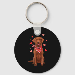Labrador Retriever Valentine Dog Lover Heart  Key Ring