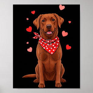 Labrador Retriever Valentine Dog Lover Heart Poster