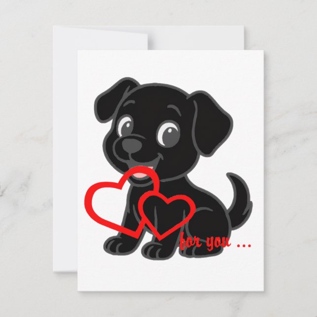 Labrador Retriever Valentines Card (Front)
