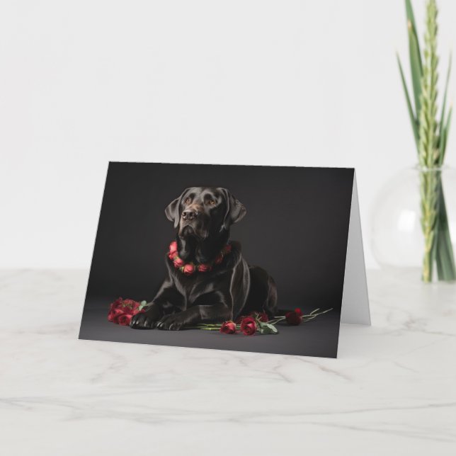 Labrador Retriever Valentine's Day Card (Front)