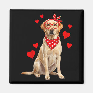 Labrador Retriever Valentines Day Dog Lover Heart Magnet