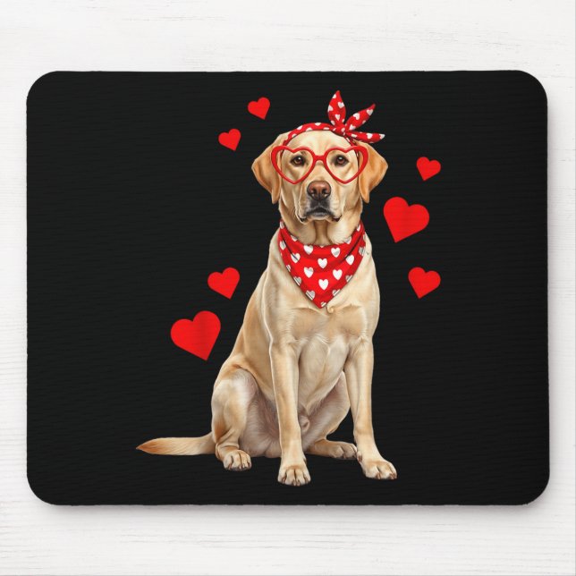 Labrador Retriever Valentines Day Dog Lover Heart  Mouse Mat (Front)