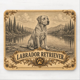 Labrador Retriever, Vintage Heritage Dog Mouse Mat