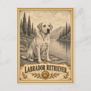 Labrador Retriever, Vintage Heritage Dog Postcard