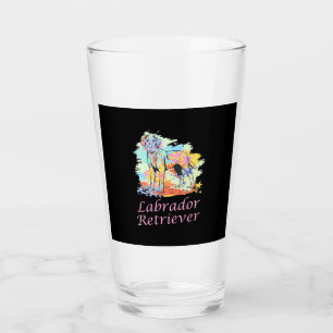 Labrador Retriever Watercolor Glass