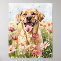Labrador Retriever Watercolor Poster Dog Art