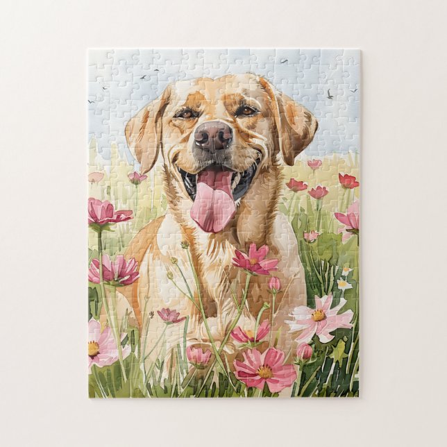 Labrador Retriever Watercolor Puzzle (Vertical)