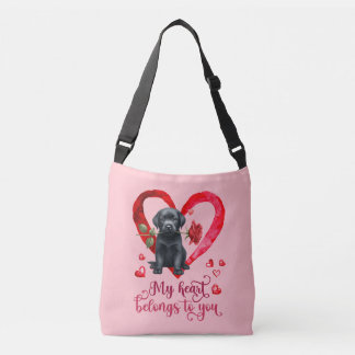 Labrador Retriever Watercolor V-Day Crossbody bag