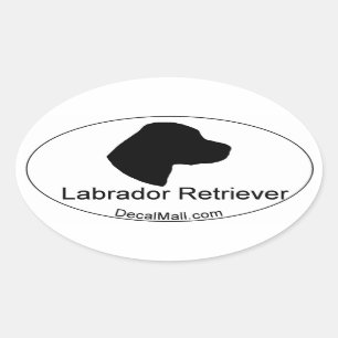 Labrador Retriever Window Decal Oval Sticker