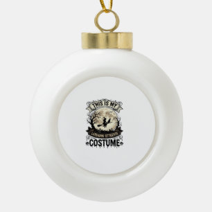 Labrador Retriever Witch Halloween Costume Shirt_1 Ceramic Ball Christmas Ornament