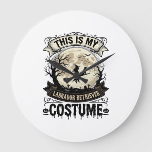 Labrador Retriever Witch Halloween Costume Shirt_1 Large Clock