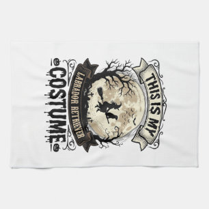 Labrador Retriever Witch Halloween Costume Shirt_1 Tea Towel