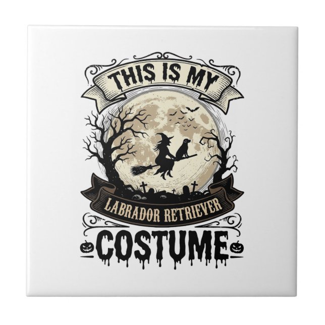 Labrador Retriever Witch Halloween Costume Shirt_1 Tile (Front)
