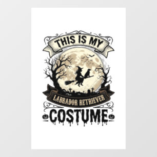 Labrador Retriever Witch Halloween Costume Shirt_1 Window Cling