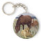 Labrador Retriever With Horses Keychain