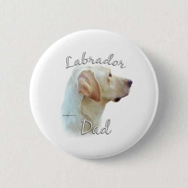 Labrador Retriever (yellow) Dad 2 6 Cm Round Badge (Front)