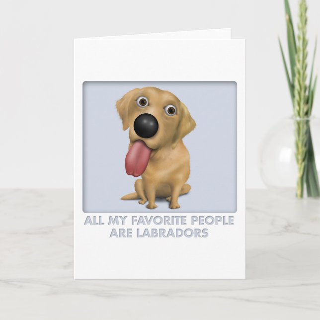 Labrador Retriever (Yellow) Favourite Card (Front)