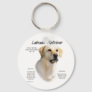 Labrador Retriever (yellow) History Design Key Ring