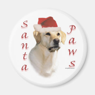 Labrador Retriever (yellow) Santa Paws Magnet