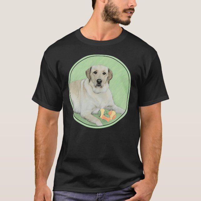 Labrador Retriever Yellow With Tennis Balls T-Shirt (Front)