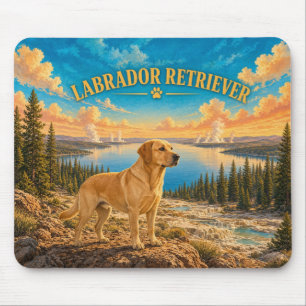 Labrador Retriever, Yellowstone Lake Vintage Water Mouse Mat
