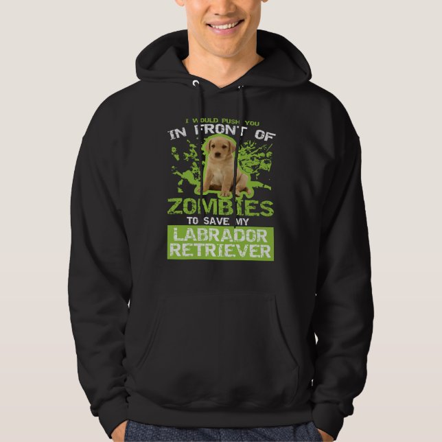 Labrador Retriever Zombies Hoodie (Front)