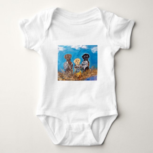 LABRADOR RETRIEVERS BABY BODYSUIT (Front)
