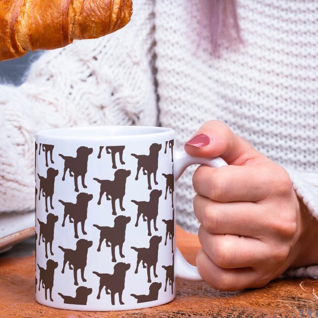 Labrador Retrievers Chocolate Dog Pattern Coffee Mug (Creator Uploaded)