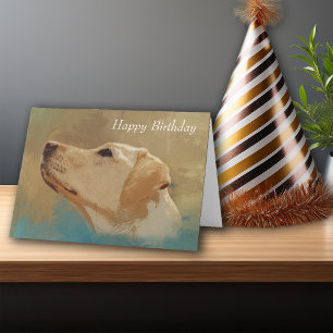 Labrador Retrievers: Happy Birthday Yellow Lab Pet Card