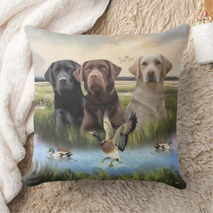 Labrador Retrievers, (Hunting dogs) Cushion