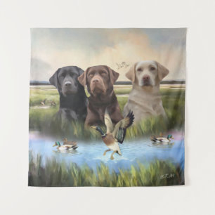 Labrador Retrievers, (Hunting dogs)  Tapestry