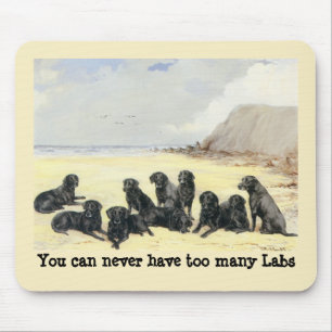 Labrador Retrievers On The Beach Mousepad
