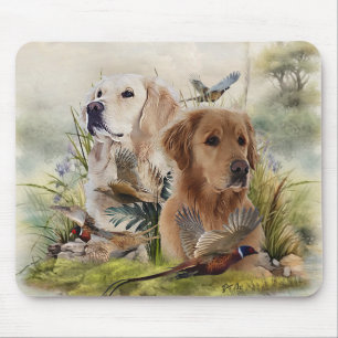 Labrador Retrievers with Pheasant ,Art  Mouse Mat