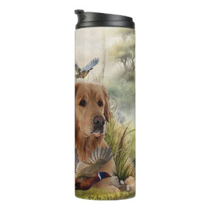 Labrador Retrievers with Pheasant ,Art Thermal Tumbler
