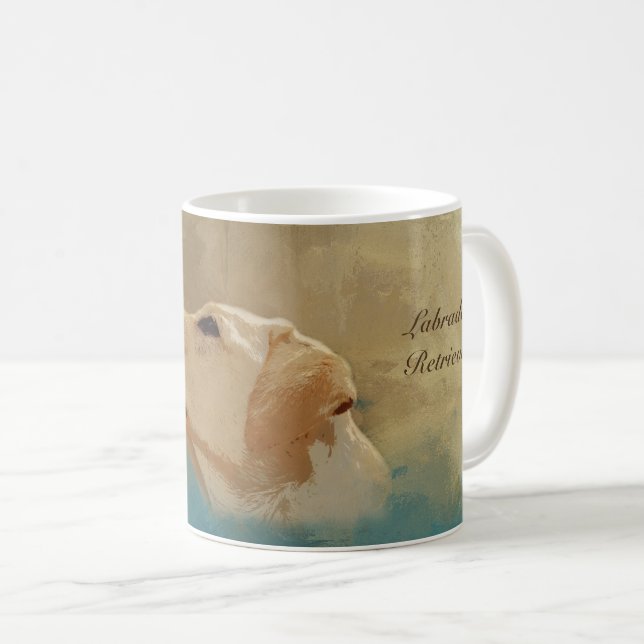 Labrador Retrievers: Yellow Lab Dog Lovers Pet Coffee Mug (Front Right)