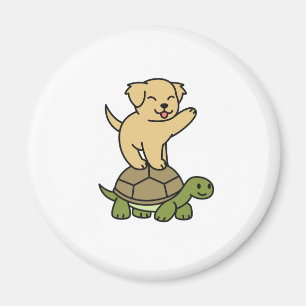 Labrador Riding Tortoise Magnet