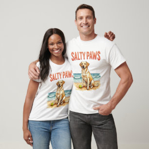 Labrador Salty Paws Beach T-Shirt