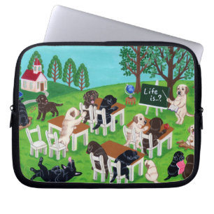 Labrador School Painting Laptop Sleeve