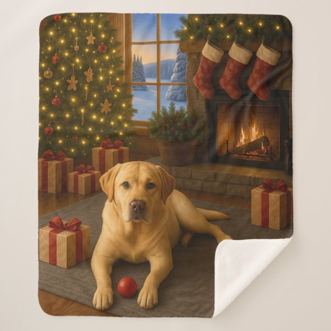 Labrador  sherpa blanket (Front)