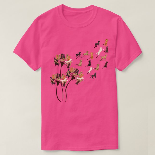 Labrador Shirt Dandelion Labrador Lover (Design Front)