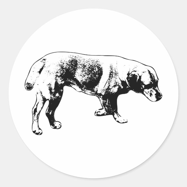  Labrador Silhouette Sticker (Front)