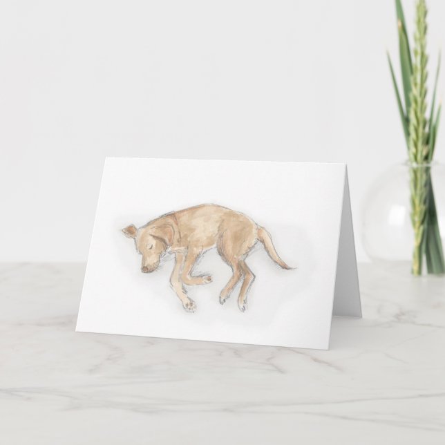 Labrador sleeping card (Front)
