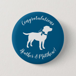 Labrador Theme - Dog Baby Shower Blue Lab 6 Cm Round Badge