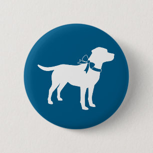 Labrador Theme - Dog Baby Shower Blue Lab 6 Cm Round Badge