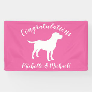 Labrador Theme Dog Baby Shower Pink Lab Banner