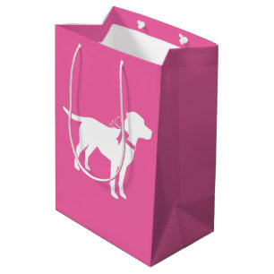 Labrador Theme Dog Baby Shower Pink Lab Medium Gift Bag