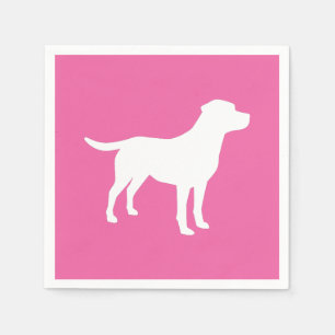Labrador Theme Dog Baby Shower Pink Lab Napkin