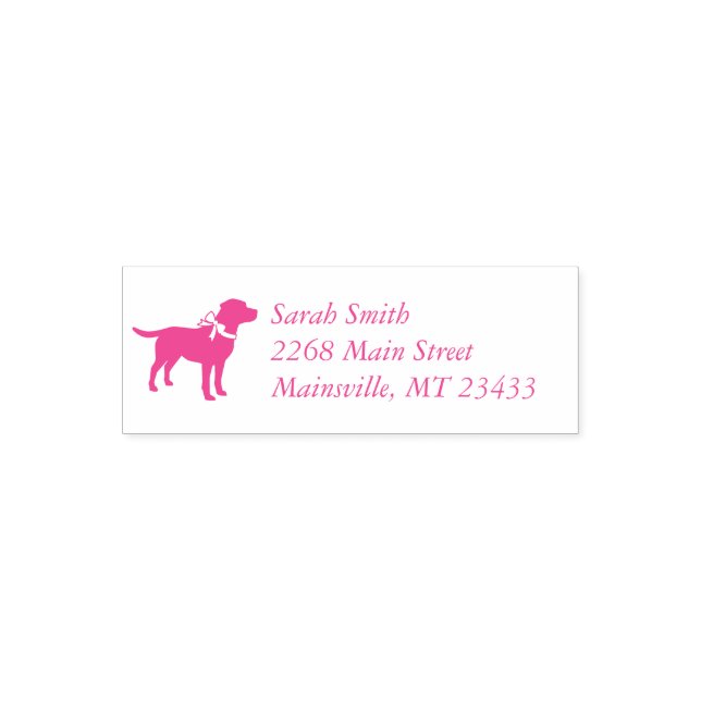 Labrador Theme Dog Baby Shower Pink Lab Self-inking Stamp (Design)