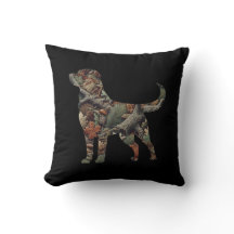 Labrador Throw Pillow, Camo Throw Pillow
